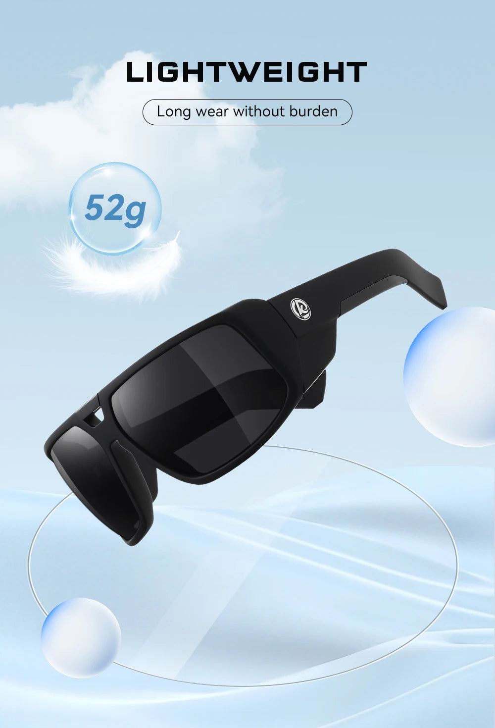 KDEAM Muscle Car Styling And Serious Performance Polarized Men's Sunglasses Sport Cycling Glasses Features Sturdy 5-Barrel Hinge