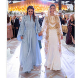 Kaftan Evening Gown | A-Line Long Sleeve Formal Dress