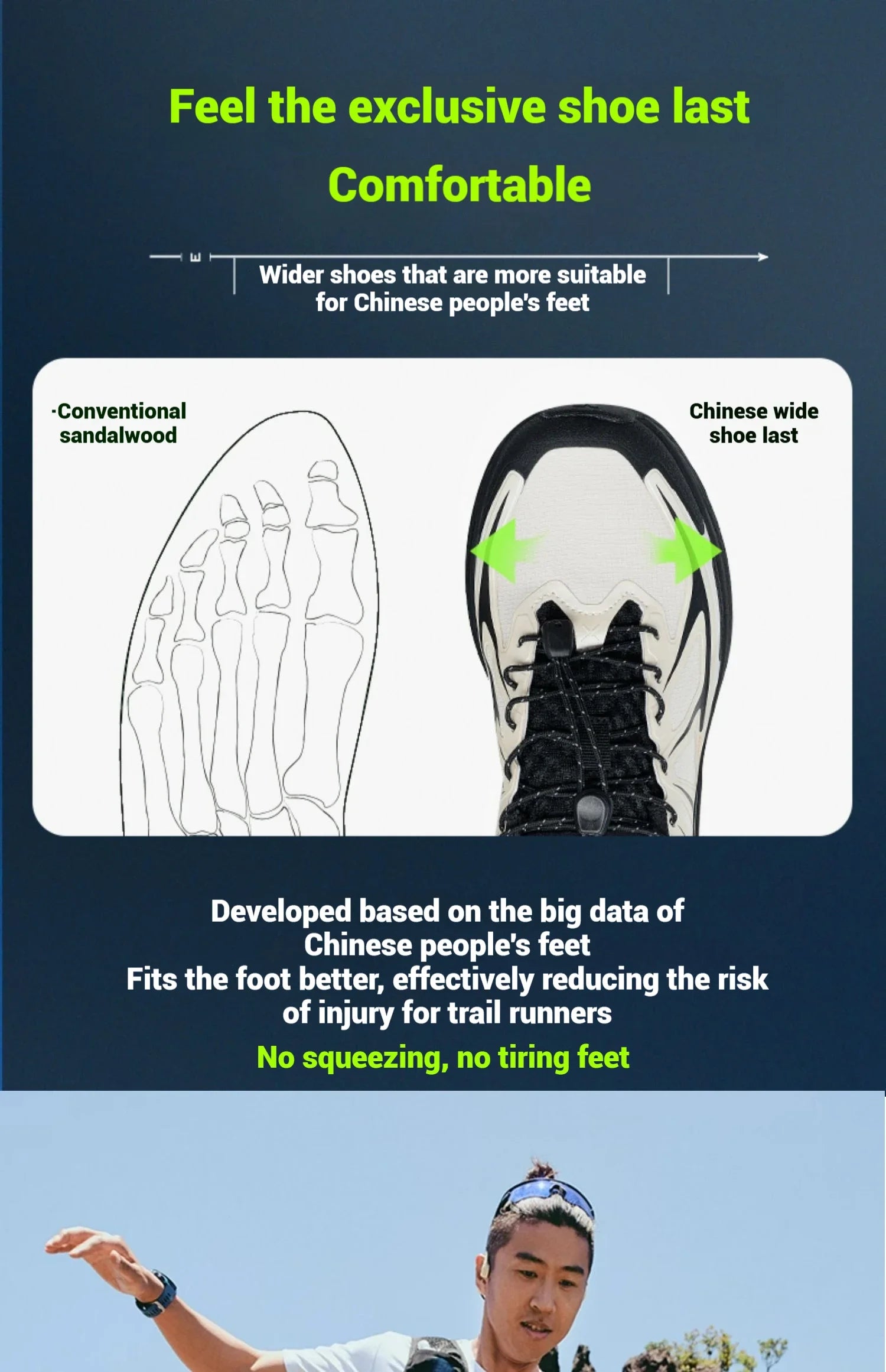 Xtep Men's Hiking Shoes 2025 Summer Anti-slip Wear-resistant Wrapping Shock-absorbing Lightweight Outdoor Sneakers 875319170005