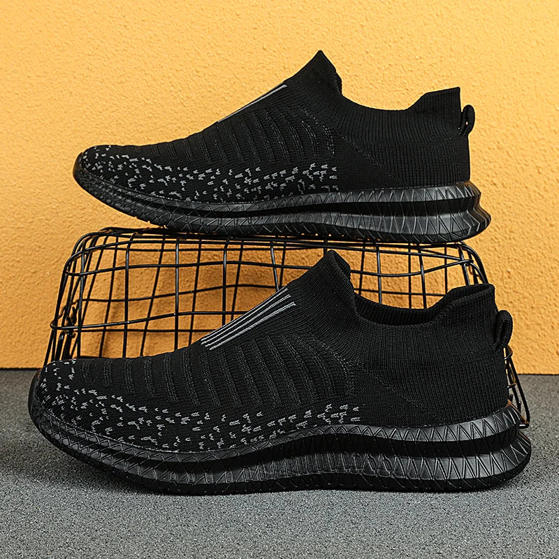 Men's Slip-On Casual Sneakers — Breathable Mesh, Lightweight, Anti-Slip