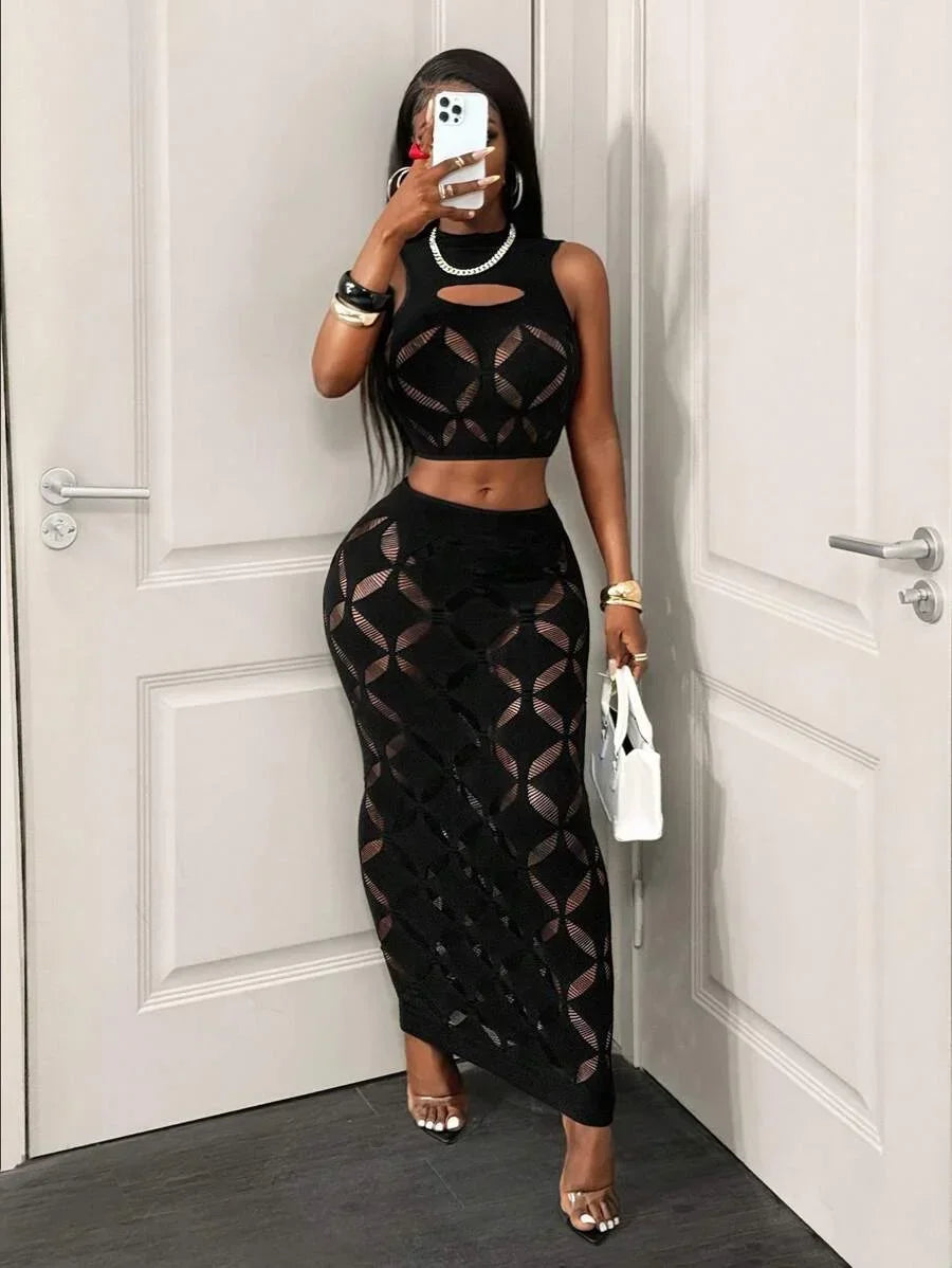 Women’s 2-Piece Mesh Ensemble