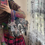 Women Handbag Satchel Top-handle Shoulder Bag PU Dumpling Pack Multi-pockets Shoulder Bags Phone Money Pack