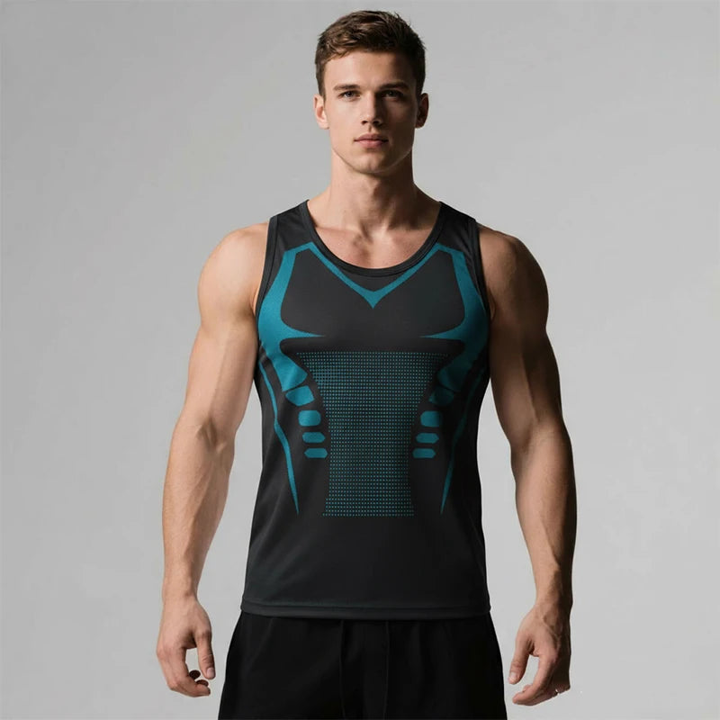 NEW Men Sports Compression Vest Body Shaper Slimming Compression Vest Basketball Gym Tight Undershirt