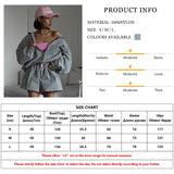 Clacive Fashion Loose Gray 2 Piece Sets Women Outfit 2024 Elegant Long Sleeve Shirt With High Waist Shorts Set Female Streetwear