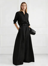 Women's High-Waisted Pleated Wide-Leg Pants