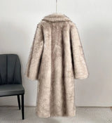 Luxury Gradient Faux Fur Overcoat