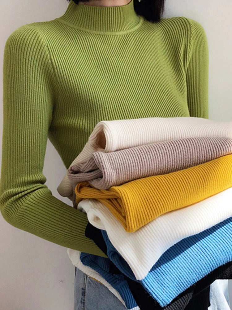 Women's Mock Neck Knit Sweater