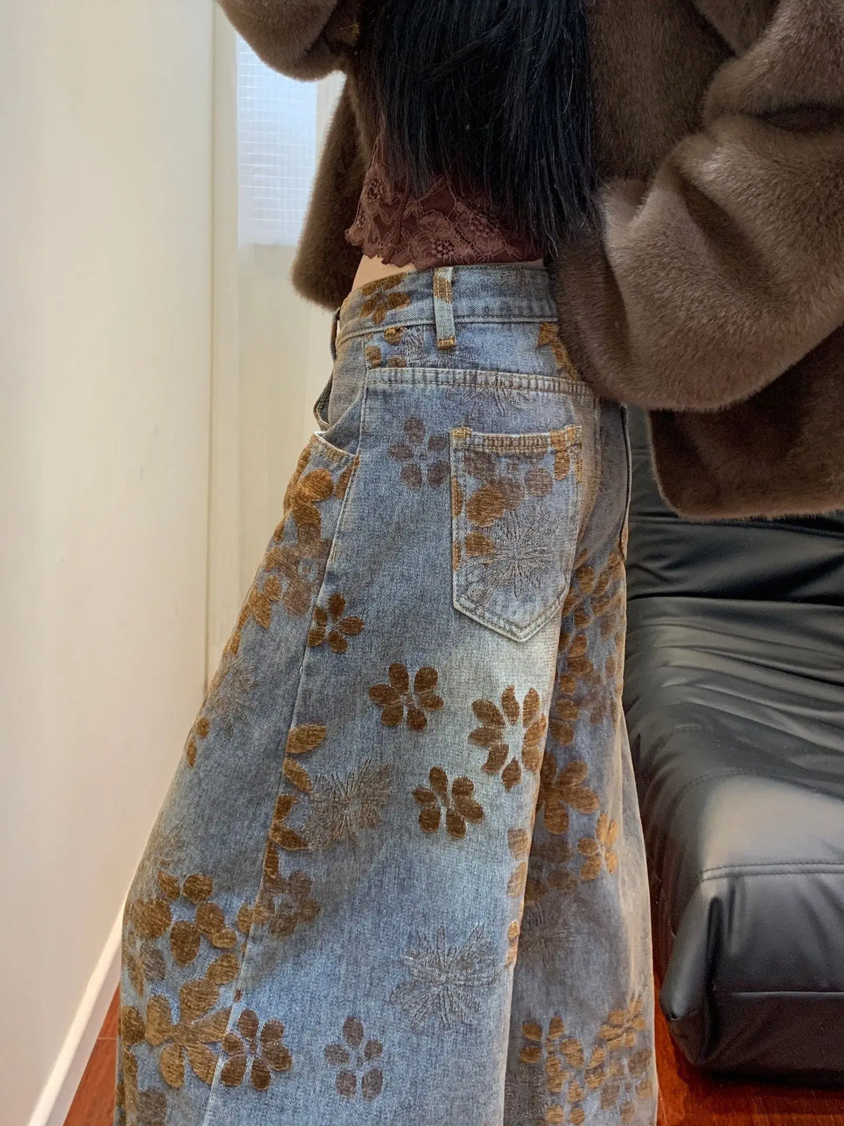 Women's High-Waist Wide-Leg Vintage Jeans