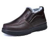 Men’s Waterproof Leather Snow Boots – Anti-Slip Winter Warmth