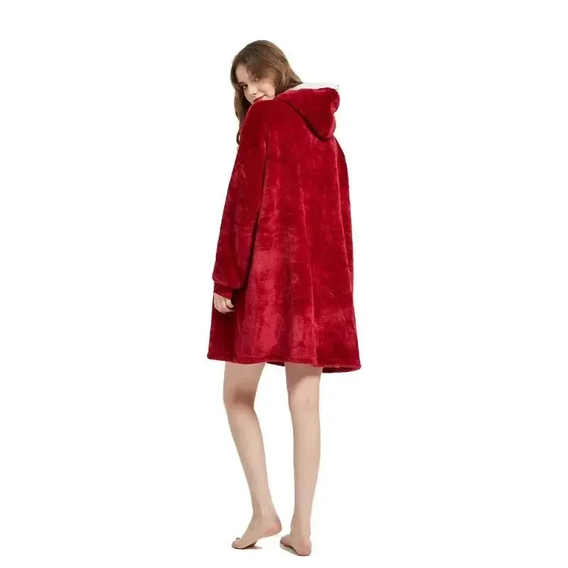 Oversized Fleece Hoodie Blanket