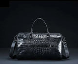 2024 New Cow Genuine Alligator Leather Travel Bags Luxury Men Large Capacity Portable Male Shoulder Bags Brand Travel Duffle Bag