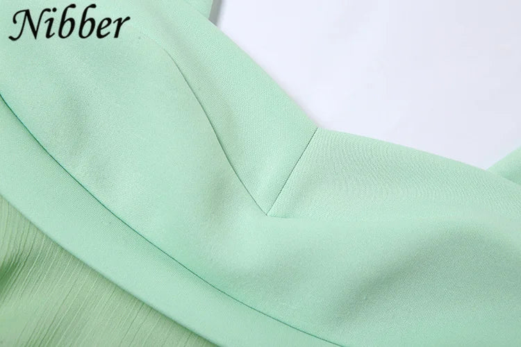 Elegant Ruffle Backless Summer Dress