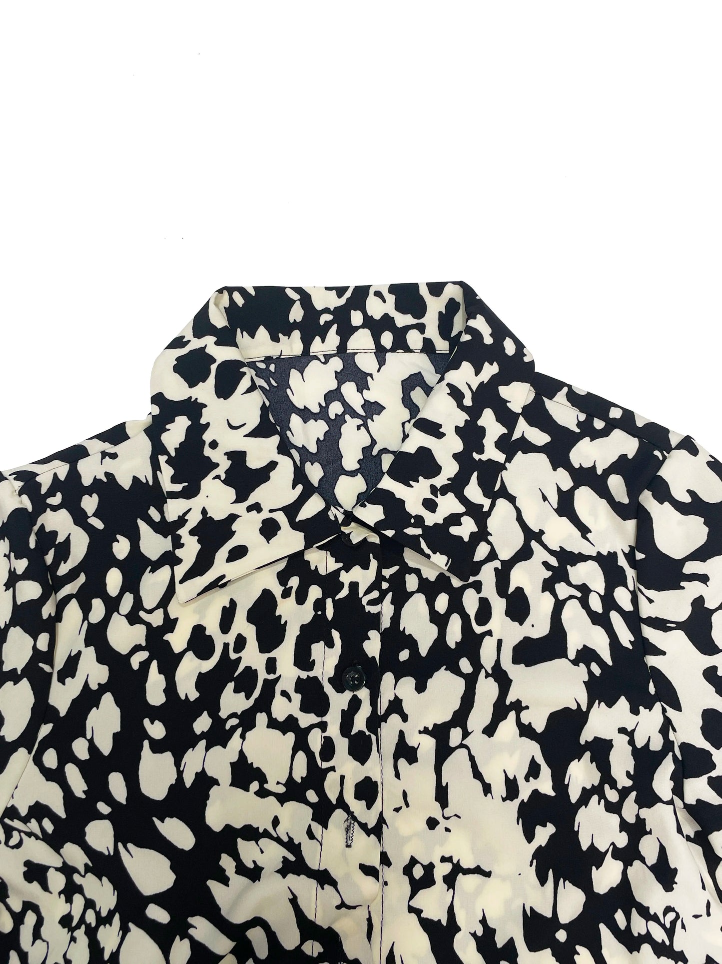 Elegant Print Belted Midi Dress