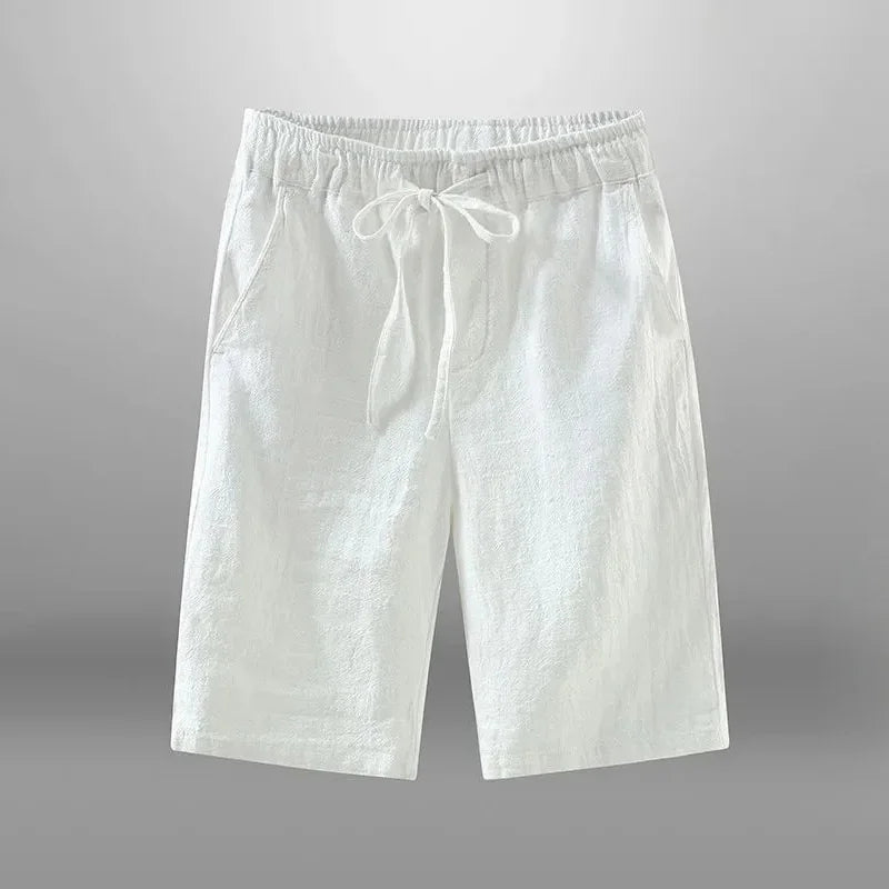 Men's Cotton Linen Drawstring Shorts