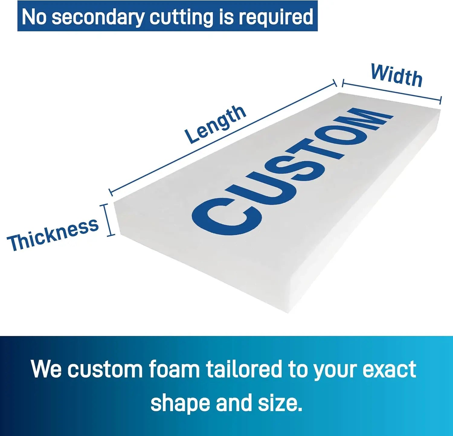 Premium Memory Foam Cushion Insert – Custom Cut & Shaped