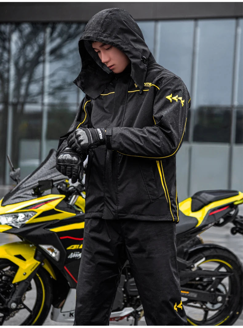 SULAITE Men's Waterproof Reflective Rain Suit – Jacket & Pants