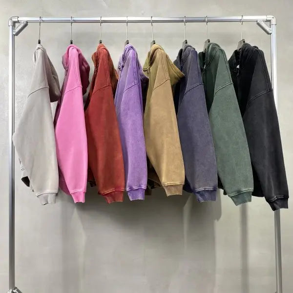 Men’s Vintage Wash Relaxed Zip-Up Hoodie