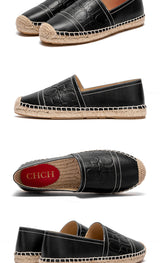 CHCH Women's Handmade Hemp Flat Beach Shoes
