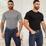 Mens Short Sleeve Full Body Shaper Bodysuit Tummy Control Romper Pajamas Waist Trainer Slimming Shapewear Underwear Undershirts