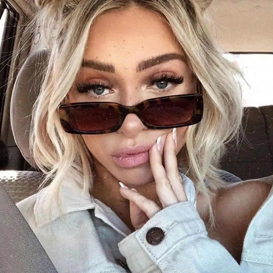 56PCS Rectangle Sunglasses – Vintage Unisex Eyewear