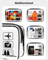 1/3pcs Transparent Zipper Makeup Bag Organizer Box Men Women Travel Clear Cosmetic Bag Waterproof Toiletry Wash Make Up Bags