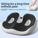 Pressure-resistant and breathable ergonomic seat cushion with slow-recovery filling and curved surface fitting the hips