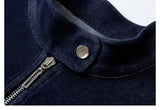 VIMLY 2 Piece Pant Set Woman Casual Outfits Women's Pant Suit 2026 Blue Stand-up Collar Jacket and Trouser Female Clothing A0119