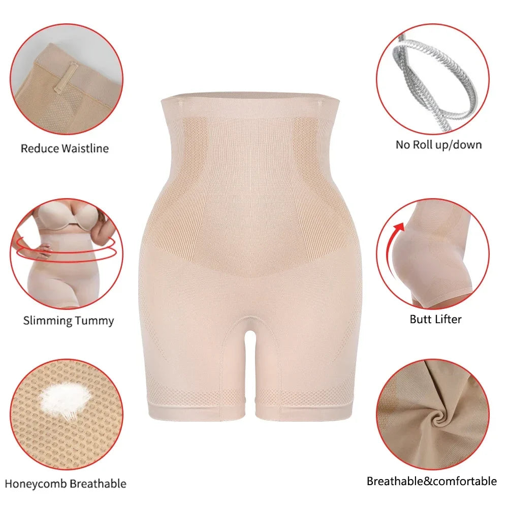 High-Waist Tummy Control Shaping Shorts