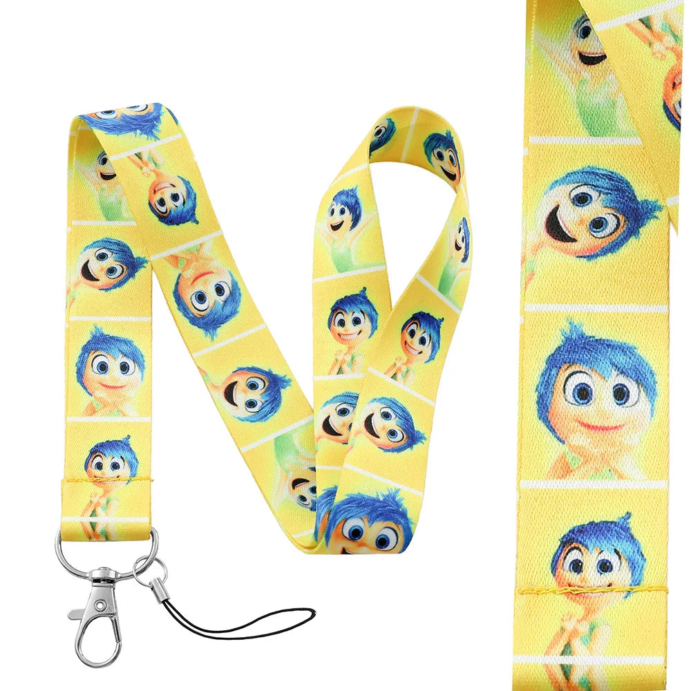 Anime Inside Out 2 Keychain Cartoon Cute Joy Sadness Anger Fear Doll Figure Keyring Schoolbag Lanyards Pendent Christmas Gift