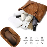 Designer Knitting Fashion Ladies Handbags And PU leather Large-capacity Women's single-shoulder bag Beach Travel Bags
