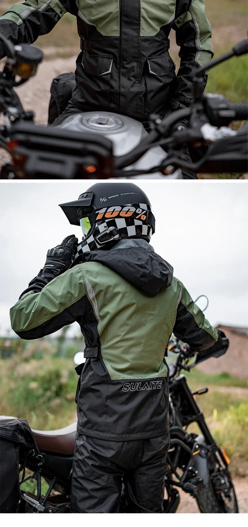 Waterproof Motorcycle Raincoat Suit – Unisex Riding Gear