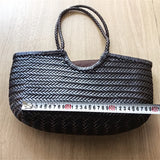 Luxury Designer Genuine Leather Cowhide Hand-woven Tote Bag High Quality Vintage Women's  Vacation Travel Beach Shoulder Bag