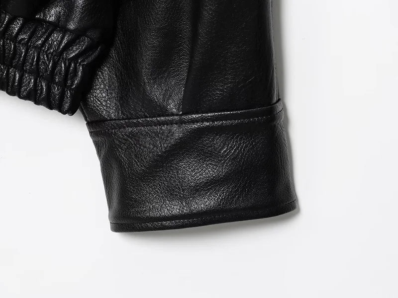 MUJER Faux Leather Jackets for Women Oversize Women's Bomber Jacket Fashion Winter Womens Coats Outerwears Demi-season Jackets