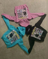 Retro Y2K Graphic Zip-Up Hoodie