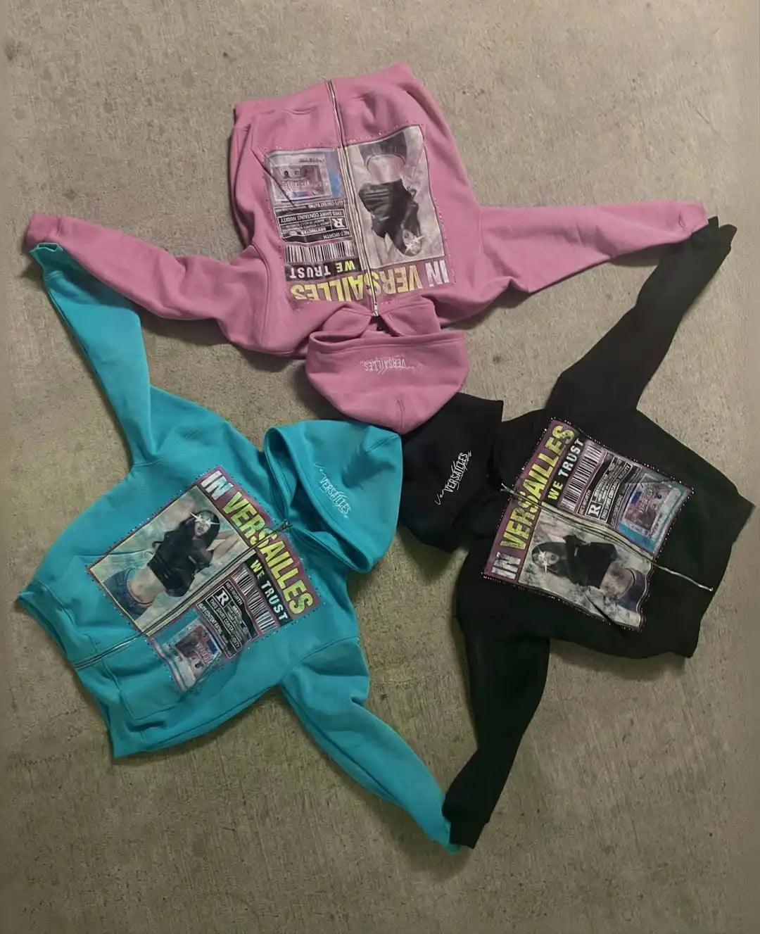Retro Y2K Graphic Zip-Up Hoodie