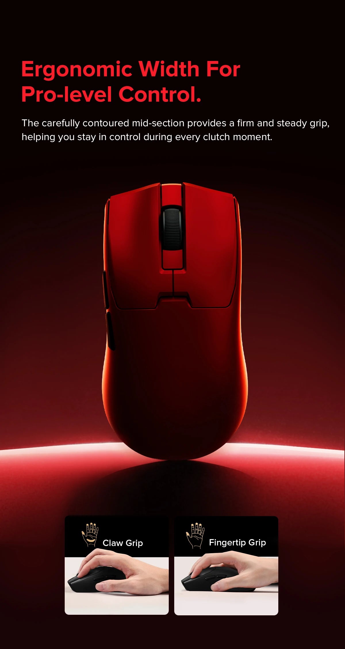 Delux M800mini Wireless Gaming Mouse, 46g Lightweight,PAW3311,1KHz Polling Rate Recharge Mice for Small to Medium Hand PC Gamer