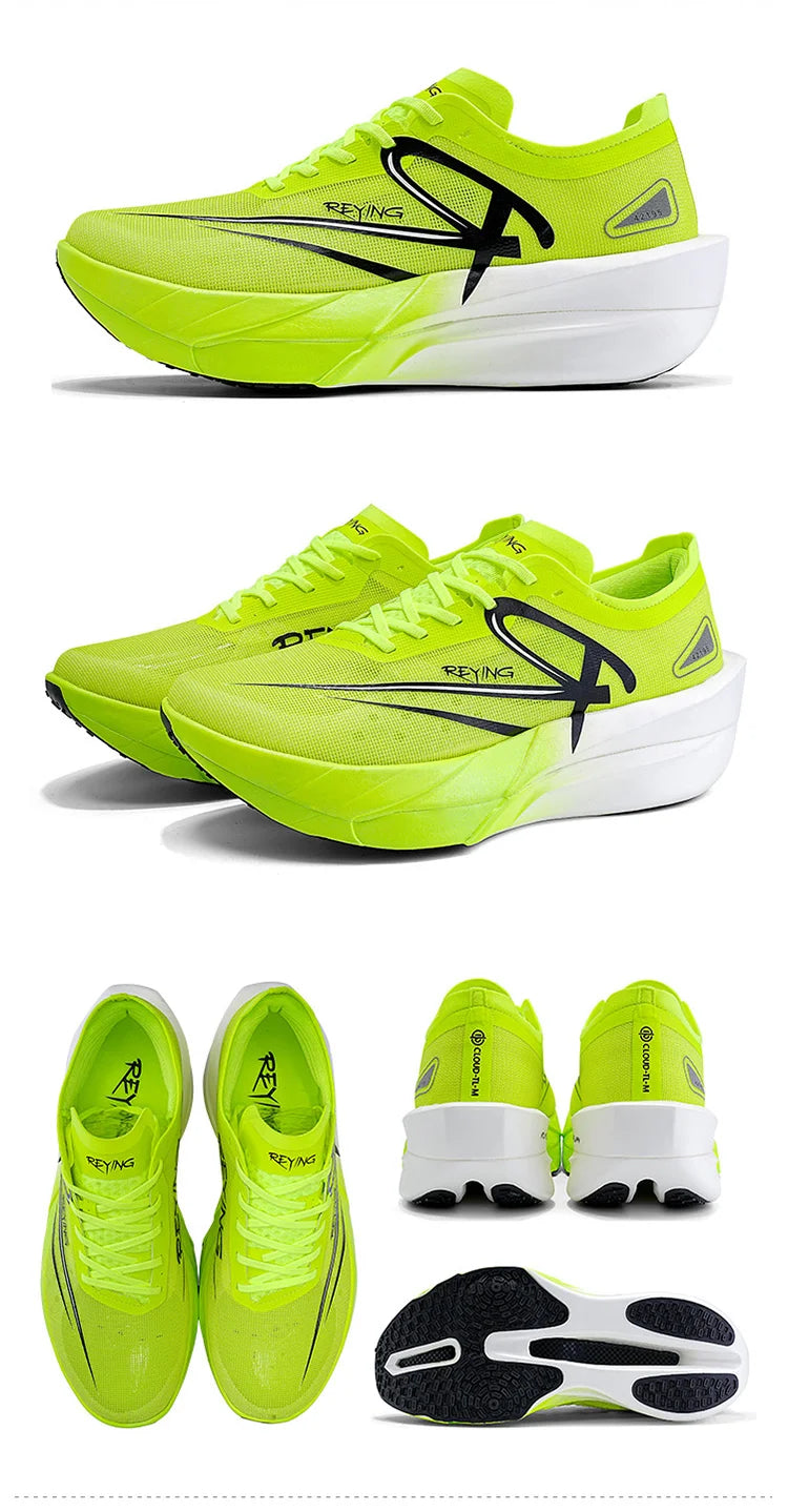IRUNSVAN Men‘s Professional Full Carbon Plate Marathon Running Shoes Light Cushioning PB Mid Long Training Sneakers Women 25126