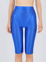 Women's Sheer Stretch Knee-Length Shorts
