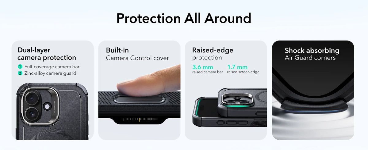 ESR Magnetic iPhone Case with Camera Stand