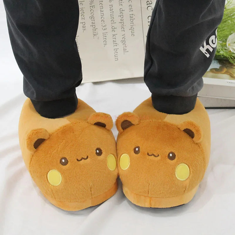 Panda Bubu & Yier Plush Slippers - Unisex Indoor Cotton Shoes