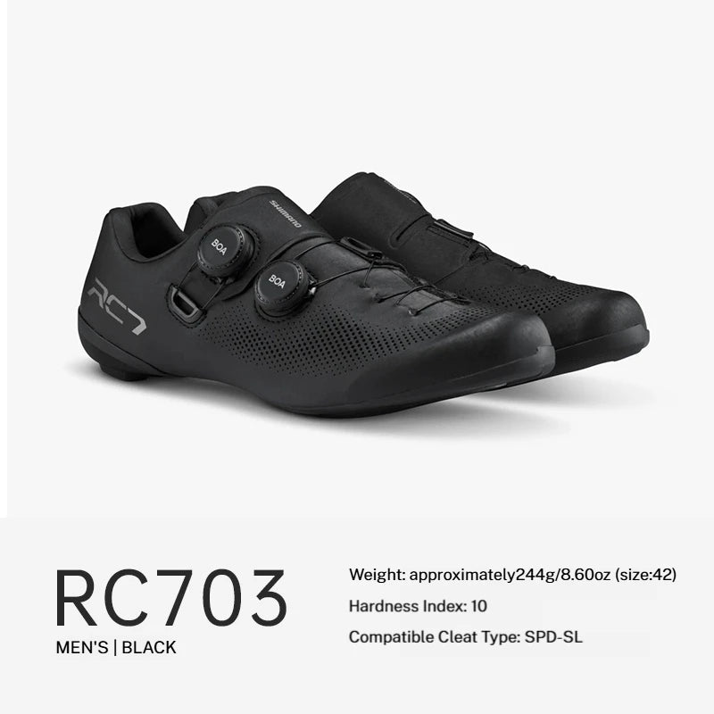 SHIMANO RC703 Road Cycling Shoes Carbon Sole SPD-SL Cleats Compatible Professional Road Bike Lock Shoes Men Women
