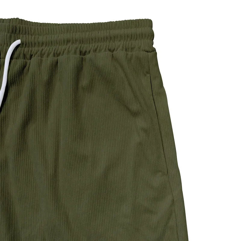 Men's Cotton Cargo Shorts with Elastic Waist