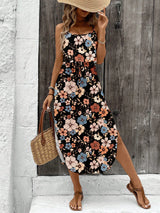 Summer Spaghetti Strap Flowy Dress