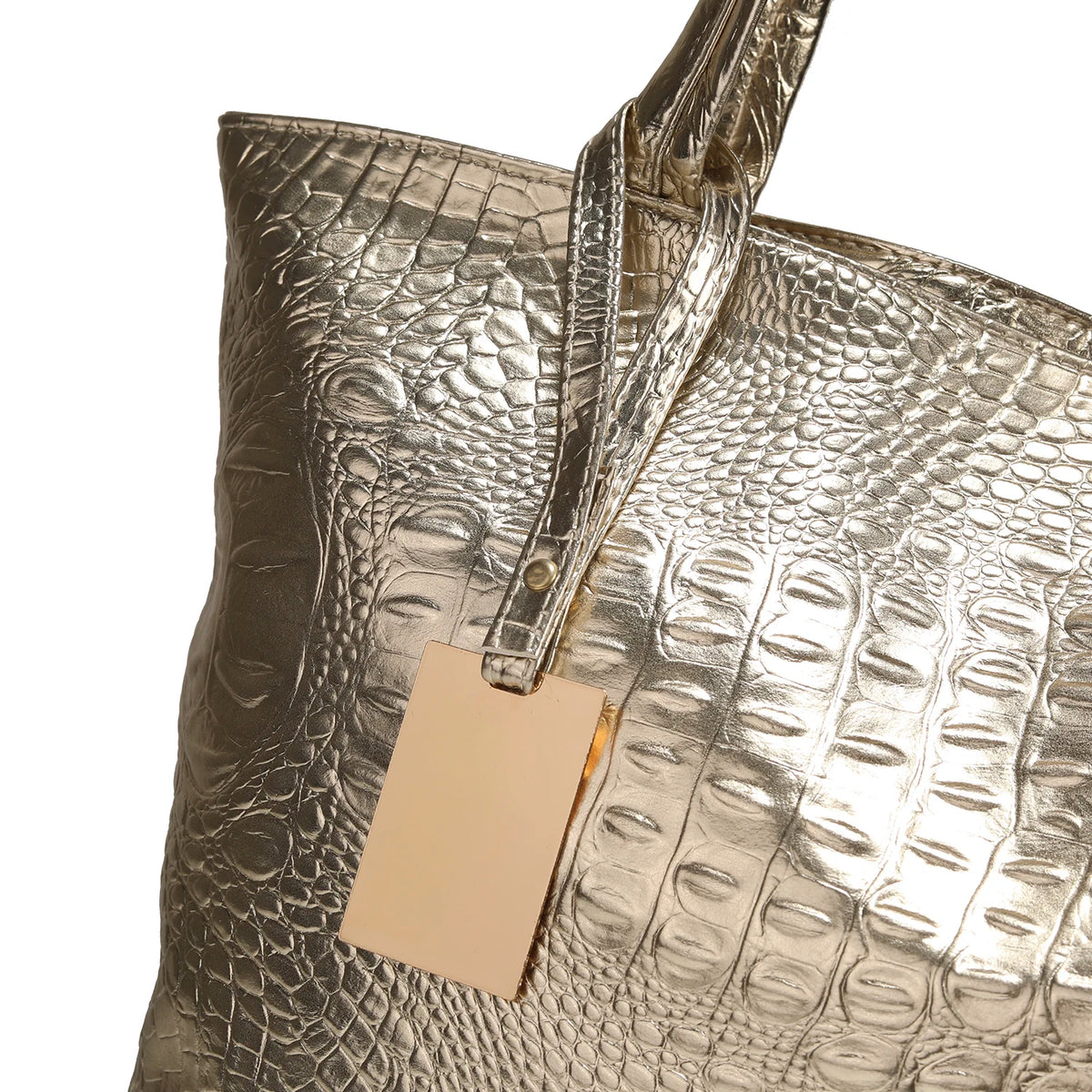 Women's Croc-Effect PU Leather Tote Bag