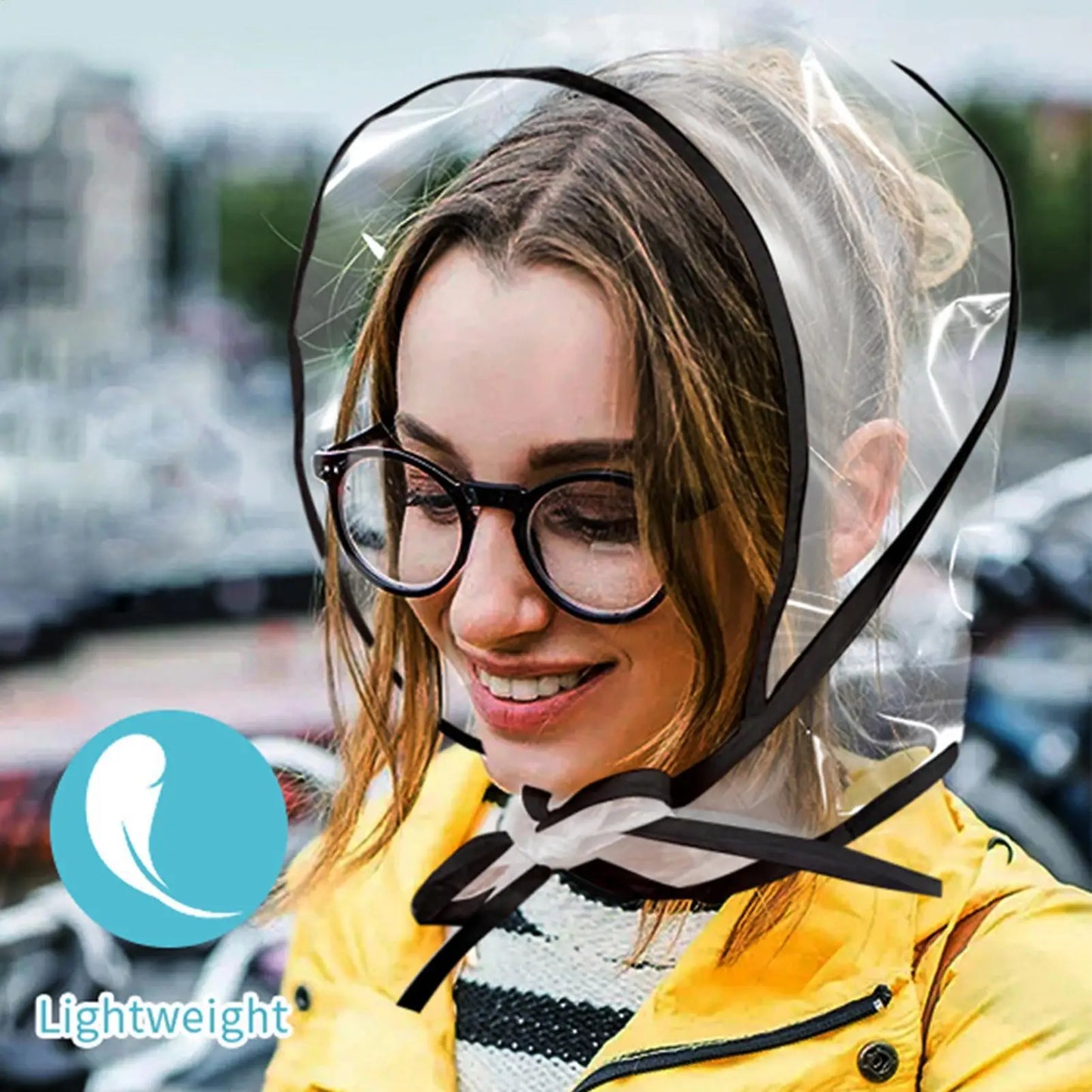 Wide Brim Waterproof Rain Hat for Women – Clear Shield