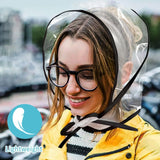 Wide Brim Waterproof Rain Hat for Women – Clear Shield
