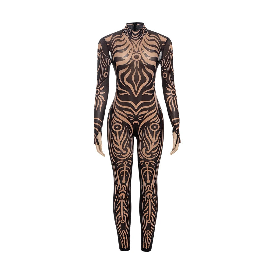Urban Print Turtleneck Bodysuit