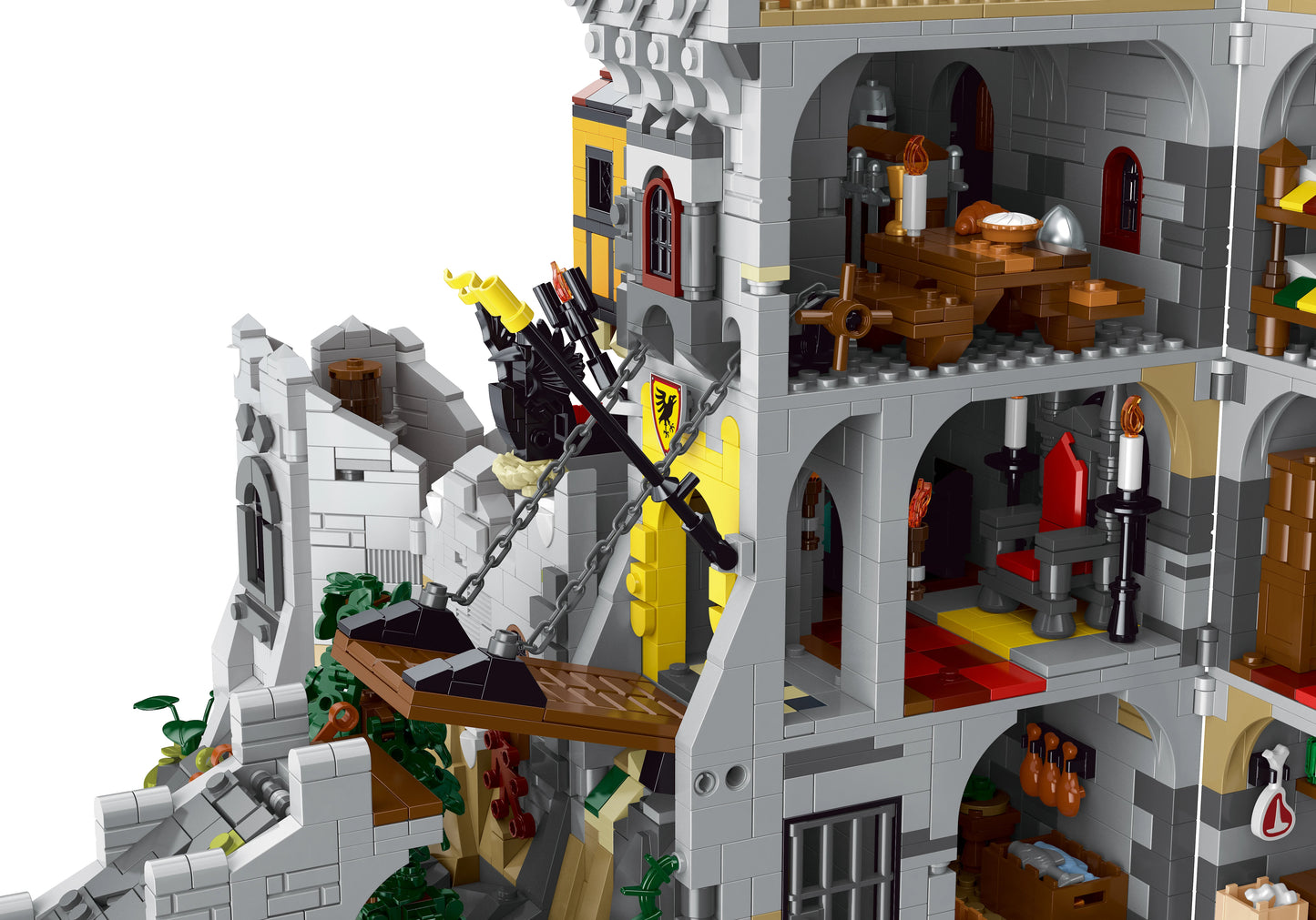 King of Crows Medieval Castle Building Blocks Set 4961PCS Fortress Construction Bricks Model Kit Assembly Toys for Adults Gift