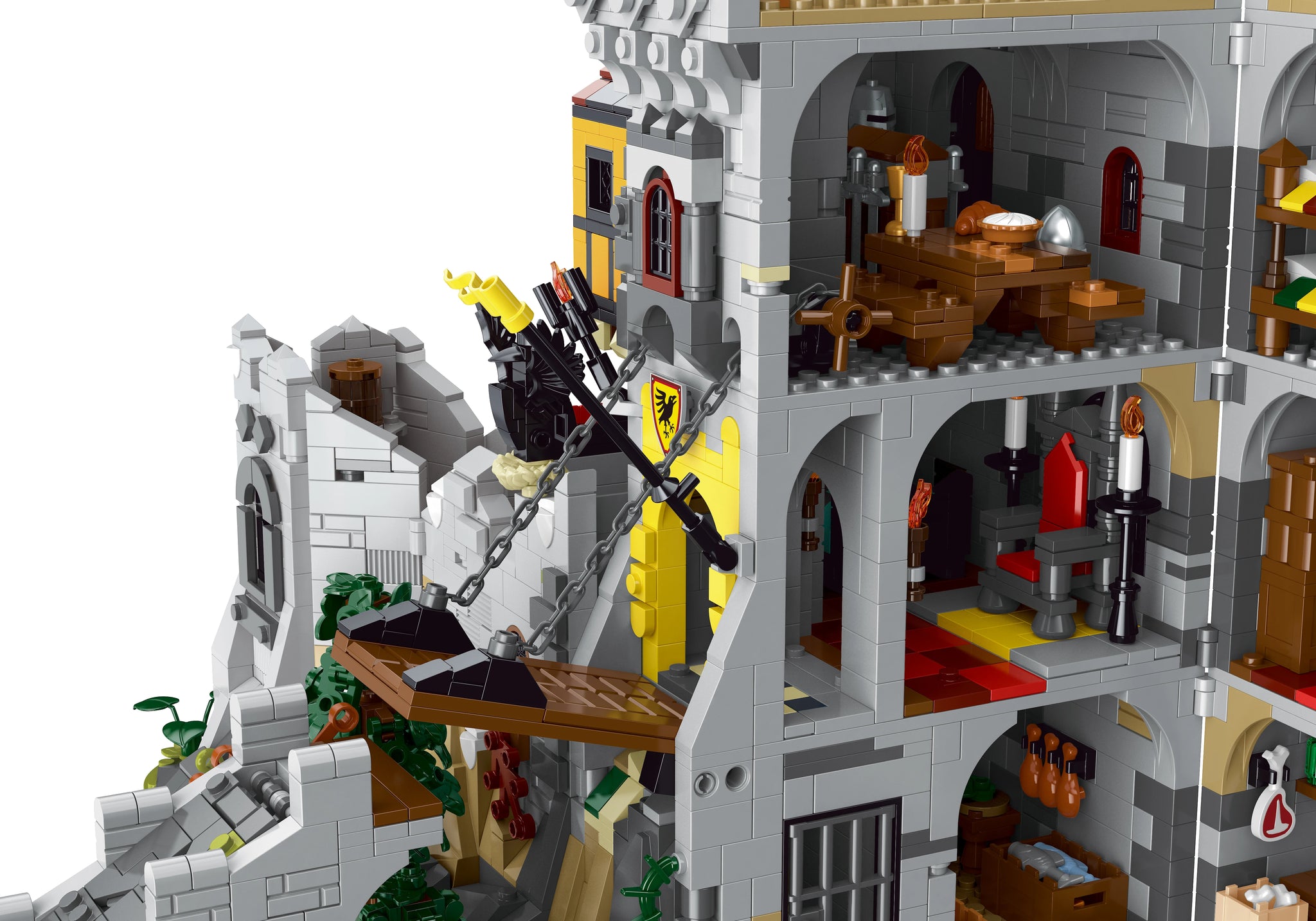 King of Crows Medieval Castle Building Blocks Set 4961PCS Fortress Construction Bricks Model Kit Assembly Toys for Adults Gift