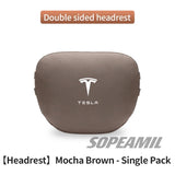 Car Double-Sided Suede Leather Headrest Neck Support Pillow Seat Waist Cushion Tesla Cybertruck Model 3 Model Y Model S Model X